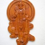 Handcrafted Wooden Lord Murugan Wall Hanging – 14x11 Inches