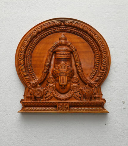 Handcrafted Wooden Lord Venkateswara Wall Hanging