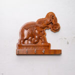 Handcrafted Wooden Key Holder with Hooks – 10x12 Inches